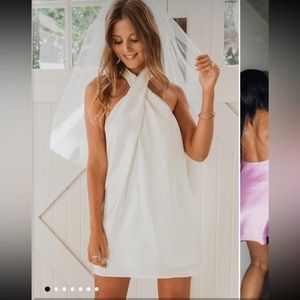 Show Me Your MuMu - white backless shirt dress XL